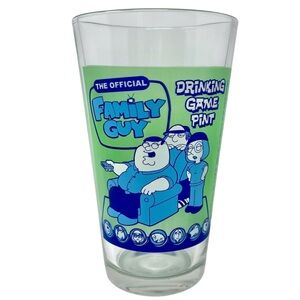 Family Guy Drinking Game Pint Glass Fun Barware Collectible Party Game Stewie
